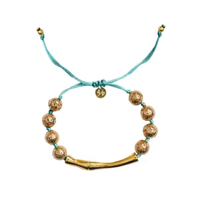 Adriana Pappas Designs Women's Blue Haven Bracelet On Colored Cord - Mermaid