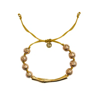 Adriana Pappas Designs Women's Brown Haven Bracelet On Colored Cord - Caramel