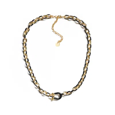 Adriana Pappas Designs Women's Carabiner Chain Necklace - Black