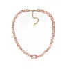 Adriana Pappas Designs Women's Carabiner Chain Necklace - Pink In Pink