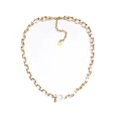 Adriana Pappas Designs Women's Carabiner Chain Necklace - White