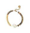 Adriana Pappas Designs Women's Chevron Pearl Bracelet In Yellow