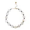 Adriana Pappas Designs Women's Coin Pearl Choker On Colored Cord - Black In Black