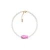 Adriana Pappas Designs Women's Fishy Pearls Anklet - Pink In Pink