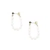Adriana Pappas Designs Women's Floating Pearl Studs - White In White