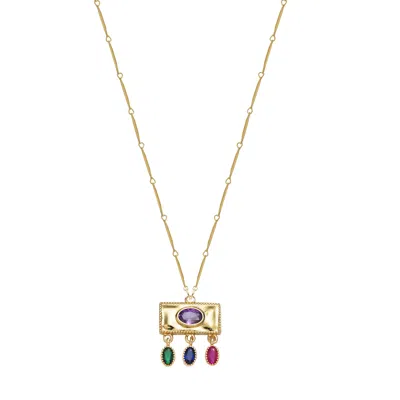 Adriana Pappas Designs Women's Gold Bejeweled Necklace