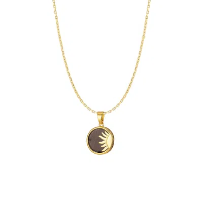 Adriana Pappas Designs Women's Gold / Black Sunrise Choker - Black In Multi