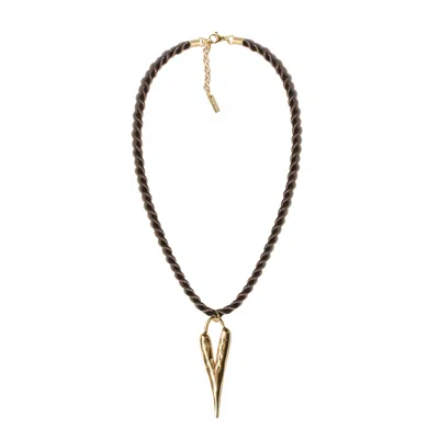 Adriana Pappas Designs Women's Gold / Brown Wild Heart Necklace In Multi