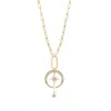 Adriana Pappas Designs Women's Gold Crystal Crescent Necklace In Gold