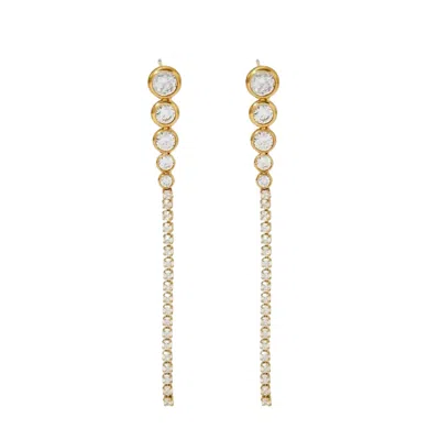 Adriana Pappas Designs Women's Gold Crystal Ice Drops