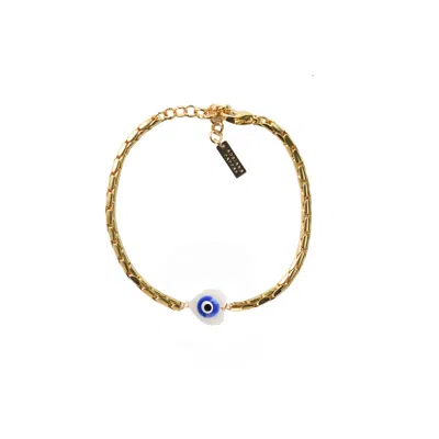 Adriana Pappas Designs Women's Gold Eye Love You Bracelet
