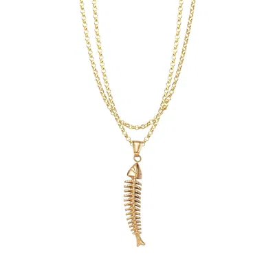 Adriana Pappas Designs Women's Gold Fishbone Wrap Necklace