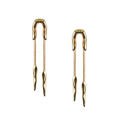 Adriana Pappas Designs Women's Gold Molten Metal Earrings