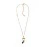 Adriana Pappas Designs Women's Gold Selina Drop Necklace - Black In Gold
