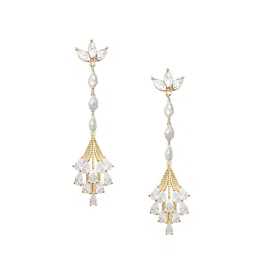 Adriana Pappas Designs Women's Gold / White Champagne Dreams Drops In Multi