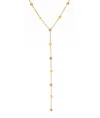 Adriana Pappas Designs Women's Gold / White Golddust Lariat Clear In Multi
