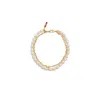 Adriana Pappas Designs Women's Gold / White Paris Vibes Bracelet In Multi