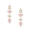 Adriana Pappas Designs Women's Gold / White / Yellow Princess Earrings In Multi