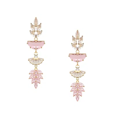 Adriana Pappas Designs Women's Gold / White / Yellow Princess Earrings In Multi