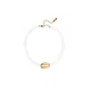 Adriana Pappas Designs Women's Heishi Mini Gold Shell Anklet - White In Multi