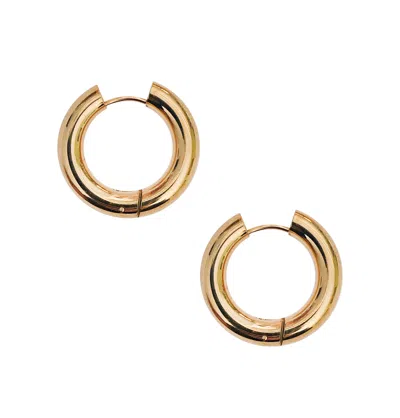 Adriana Pappas Designs Women's Large Gold Filled Hoops In Yellow