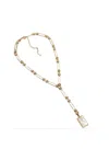 Adriana Pappas Designs Women's Luna Lariat - White In White