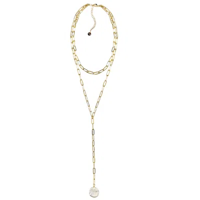 Adriana Pappas Designs Women's Luxe Layered Lariat In Yellow