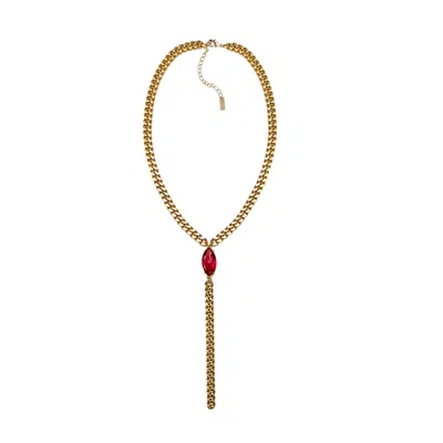 Adriana Pappas Designs Women's Marquise Lariat - Red