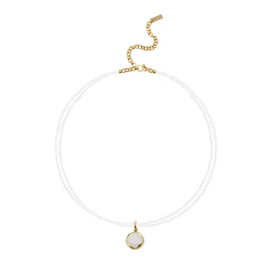 Adriana Pappas Designs Women's Mini Clover Choker - White