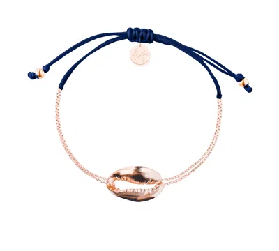 Adriana Pappas Designs Women's Mini Metal Shell Chain Bracelet - Blue