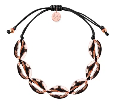 Adriana Pappas Designs Women's Mini Shells Bracelet Black - Rose Gold