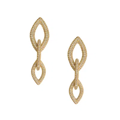 Adriana Pappas Designs Women's Pave Links Earrings In Yellow
