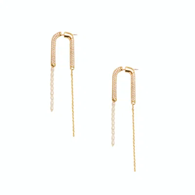 Adriana Pappas Designs Women's Pave Waterfall Earrings In Yellow