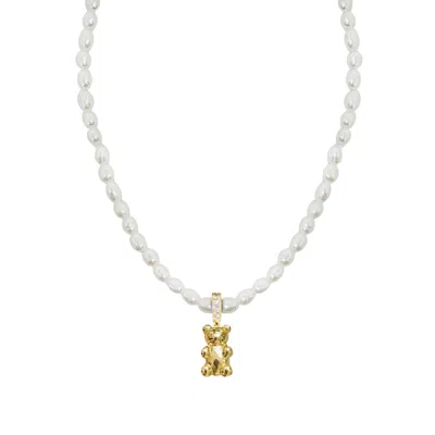Adriana Pappas Designs Women's Pearl & Gold Gummy Choker In Yellow