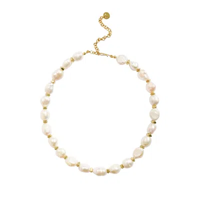 Adriana Pappas Designs Women's Pearl Nugget Necklace In Yellow