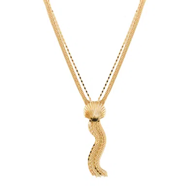 Adriana Pappas Designs Women's Scallop Shell Lariat - Gold