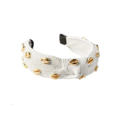 Adriana Pappas Designs Women's Shell Confetti Headband - White In Metallic