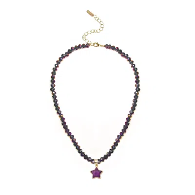 Adriana Pappas Designs Women's Spell On You Choker - Amethyst In Yellow
