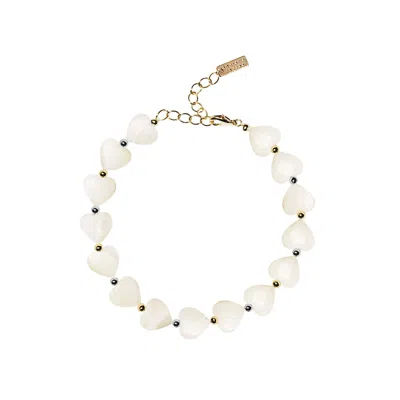 Adriana Pappas Designs Women's Sweetheart Anklet In Yellow