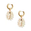 Adriana Pappas Designs Women's White Seashore Earrings - Gold Plated In White