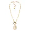 Adriana Pappas Designs Women's White Seashore Necklace - Gold Plated In White