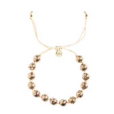 Adriana Pappas Designs Women's Yellow Bella Bracelet On Colored Cord - Cantaloupe