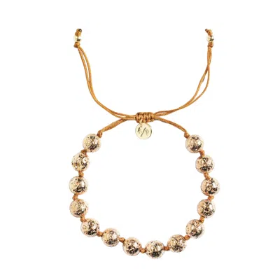 Adriana Pappas Designs Women's Yellow Bella Bracelet On Colored Cord - Pumpkin Spice