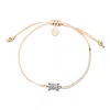 Adriana Pappas Designs Women's Yellow Cz Emerald Cut Bracelet On Colored Cord - Cantaloupe In Yellow