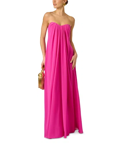 Adrianna By Adrianna Papell Chiffon Long Dress In Pink
