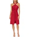 Adrianna By Adrianna Papell Eve Woven Halter A-line Dress In Red