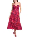 Adrianna By Adrianna Papell Halter Gown In Red