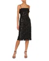 Adrianna By Adrianna Papell Lace Midi Dress In Black