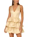 Adrianna By Adrianna Papell Metallic Jacquard Mini Dress In Gold