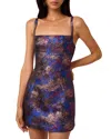 Adrianna By Adrianna Papell Metallic Jacquard Mini Dress In Multi